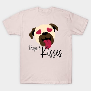 Pugs and Kisses Dog Valentine T-Shirt